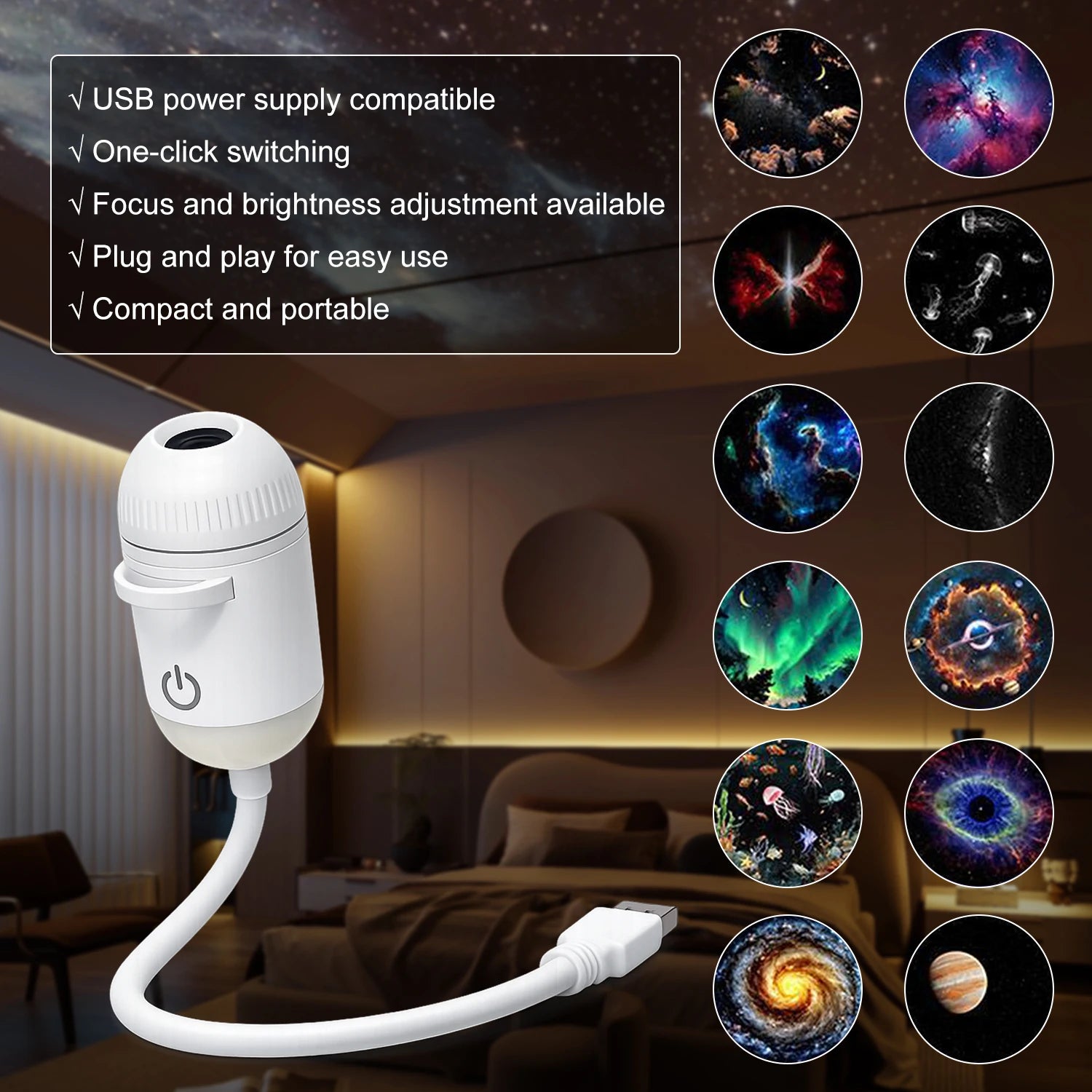 GalaxyGlow™ 2-in-1 Star Projector