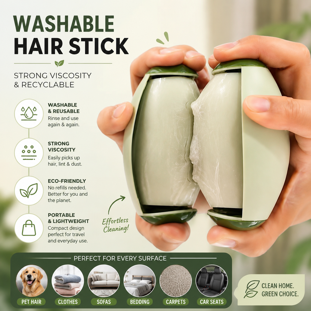 Reusable Washable Lint Roller for Pet Hair, Clothes & Furniture