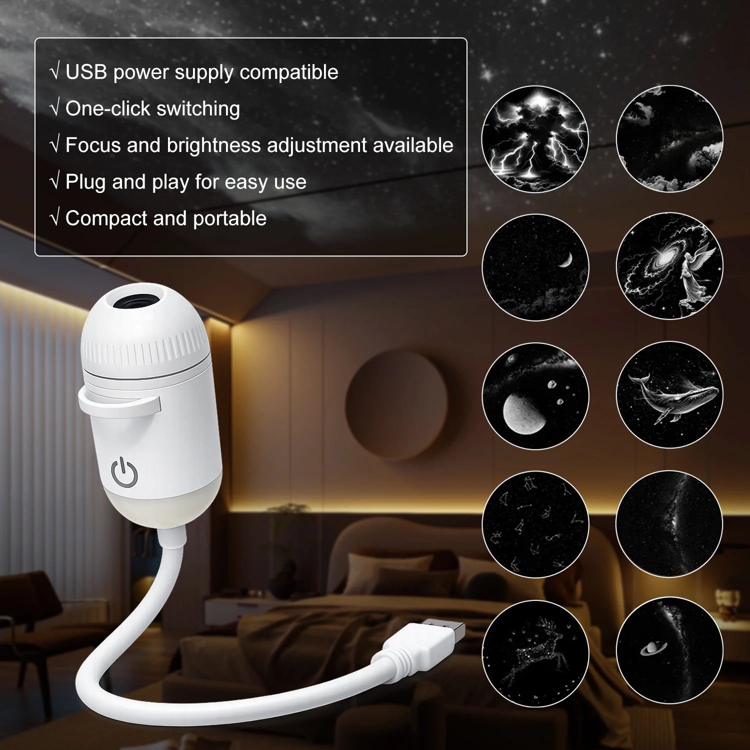 GalaxyGlow™ 2-in-1 Star Projector